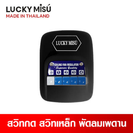 พัดลมติดเพดาน ขนาด 48 นิ้ว ลัคกี้มิตซู รุ่น LM48 สีดำ (รุ่นลมแรง ปรับความเย็น 4 ระดับ)_1